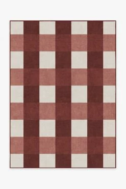 Brand new ๐ฅ Ruggable Buffalo Plaid Red & White Rug ๐งจ