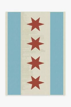 Best deal 🎁 Ruggable Chicago Flag Rug 🌟