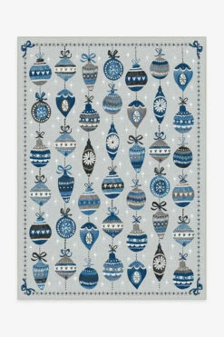 Cheap 😍 Ruggable Outdoor Festive Garland Blue Grey Rug 🥰