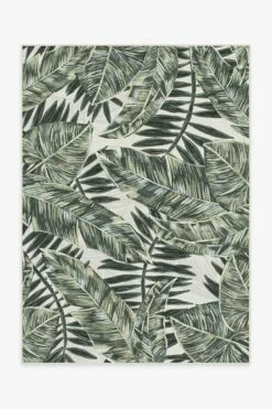 Hot Sale ๐ Ruggable Outdoor Filifera Palm Green Rug โญ