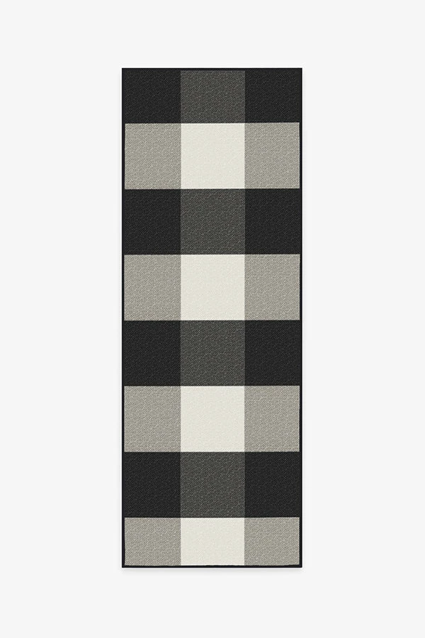 Promo ๐คฉ Ruggable Outdoor Gingham Plaid Black & White Rug โญ - Image 5