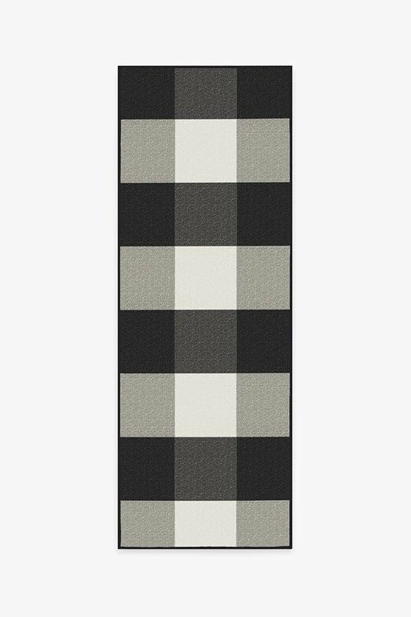 Promo ๐คฉ Ruggable Outdoor Gingham Plaid Black & White Rug โญ - Image 6