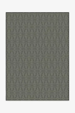 Best Sale 💯 Ruggable Outdoor Halo Diamond Black Rug 🥰