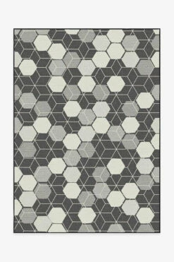 Promo ๐ฏ Ruggable Outdoor Honeycomb Black Rug ๐