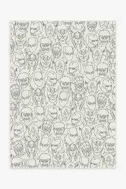 Budget 🌟 Ruggable Infinite Heroes Ink Black Rug 🌟