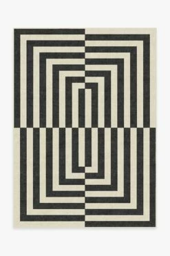 Promo ✨ Ruggable Jonathan Adler Op Art Charcoal Rug 🔥