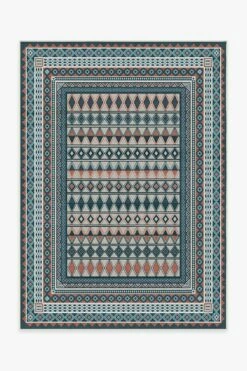 Buy 🥰 Ruggable Outdoor Juneau Teal Rose Rug 🥰