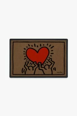 Best deal 🛒 Ruggable Keith Haring Holding Heart Doormat 🥰