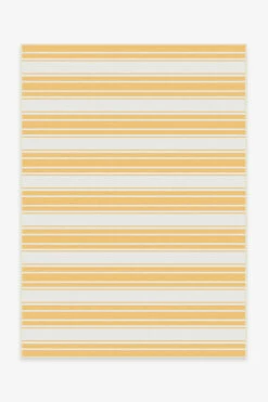 Wholesale 👍 Ruggable Outdoor Marina Stripe Yellow Rug 🌟