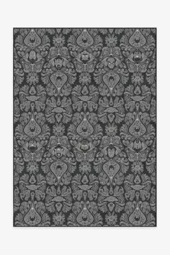 Outlet 🔔 Ruggable Marvel Damask Charcoal Rug ✨