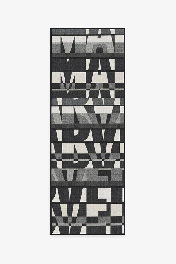 Brand new ๐ Ruggable Marvel Logo Black & White Rug ๐ฅ - Image 5