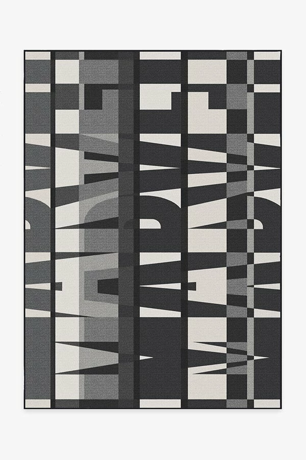 Brand new ๐ Ruggable Marvel Logo Black & White Rug ๐ฅ - Image 2