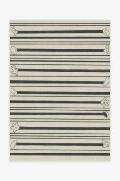 Best Sale 🎁 Ruggable Mickey Stripes Black Rug ✔️