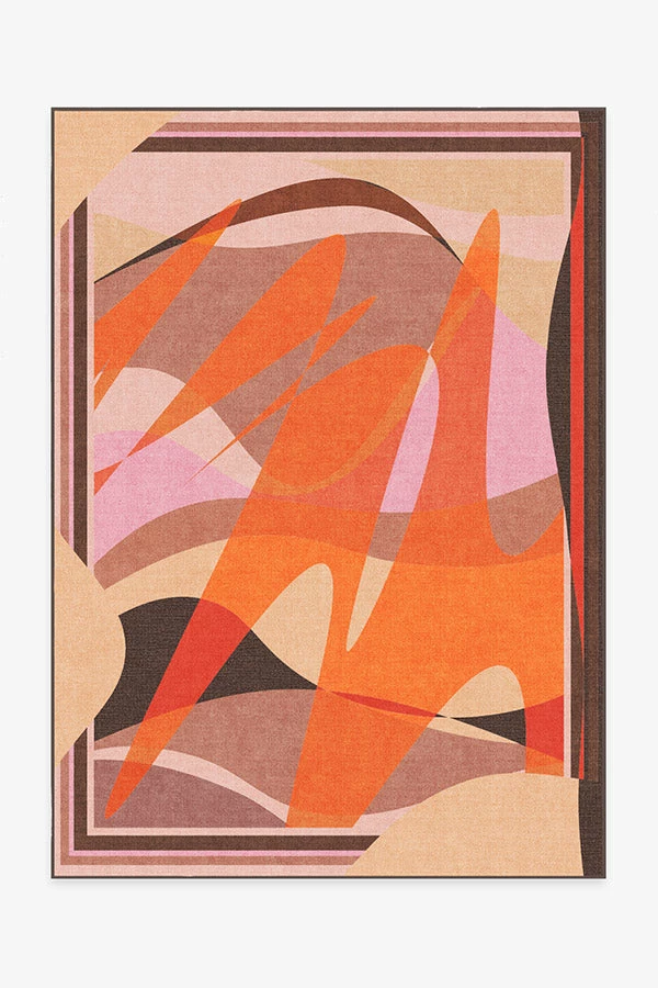Best reviews of ๐ Ruggable Monica Ahanonu Carrot Sunrise Rug โญ