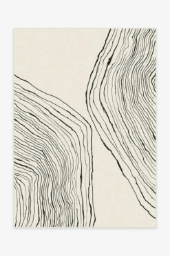 Hot Sale ⌛ Ruggable Nina Takesh Seine Black & Ivory Rug 💯