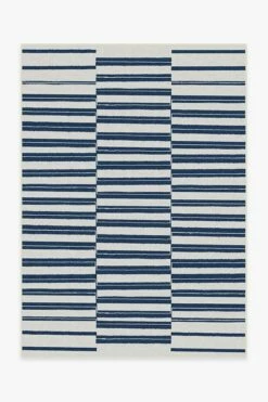 Brand new ๐ Ruggable Outdoor Offset Stripe Navy Rug ๐