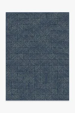 Cheap 🧨 Ruggable Outdoor Parquet Navy Rug 🥰