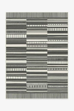 Top 10 ✔️ Ruggable Outdoor Riviera Stripe Black & White Rug 🔥