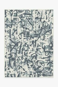 Coupon ❤️ Ruggable Scribe Slate Blue Rug ⭐