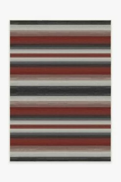Budget 👏 Ruggable Outdoor Serape Stripe Red Rug 👏