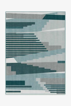 Discount โค๏ธ Ruggable Outdoor Tropea Teal Rug โ