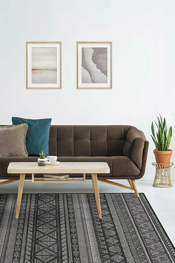 Hot Sale β Ruggable Wakanda Forever Black & Cream Rug 𧨠- Image 4